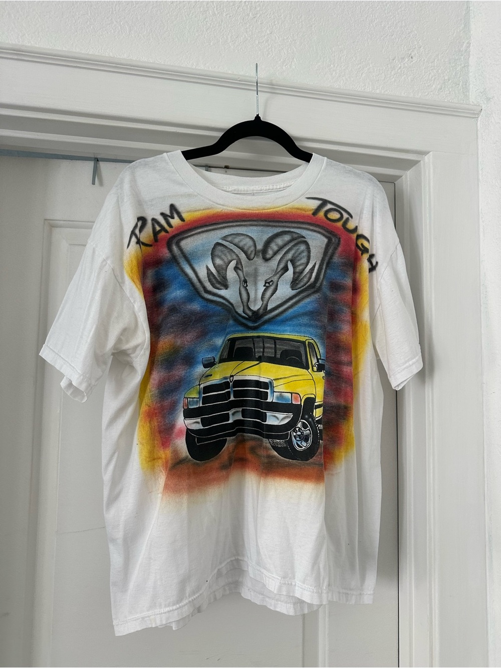 Ram Tough Yellow Truck Airbrushed Graphic Tee